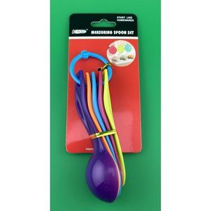 5Pcs Measuring Spoons Plastic Teaspoon Spoon Cups Gram Scoop Kitchen